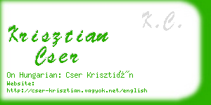 krisztian cser business card